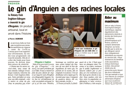 La presse parle du gin "Anguien"...